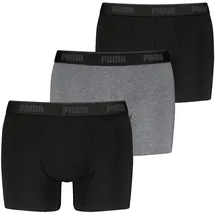 Puma Everyday Basic Boxershorts grau/schwarz S 3er Pack