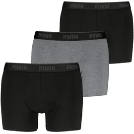 Puma Everyday Basic Boxershorts grau/schwarz S 3er Pack