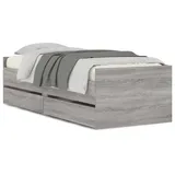vidaXL Bettgestell 100 x 200 cm Grau