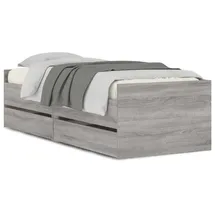 vidaXL Bettgestell 100 x 200 cm Grau