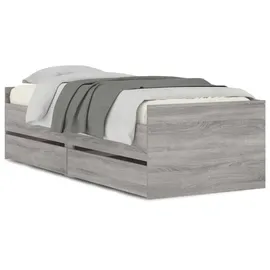 vidaXL Bettgestell 100 x 200 cm Grau