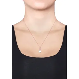 Elli Perlenkette Infinity Kristalle Süßwasserzuchtperle 925 Sterling Silber roségold