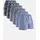 Danish Endurance Boxershorts gestreift blau L 6er Pack