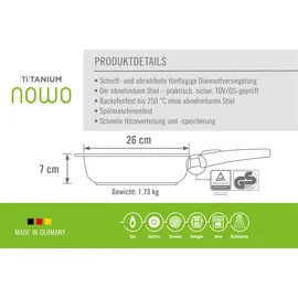 WOLL Nowo Titanium Gusspfanne hoch 26 cm