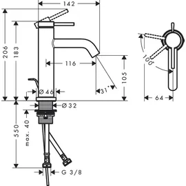 Hansgrohe Tecturis S Einhandmischer Mattweiß