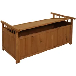 Aufbewahrungstruhe MCW-O13, Gartentruhe Auflagenbox Truhe, Tanne Holz MVG 53x108x60cm ~ natur