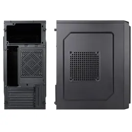 TooQ TQC-4702U3C-B – Micro-ATX/Mini-ITX Minitower-Gehäuse, 1xUSB 3.0, 2xUSB 2.0, HD Audio, Schwarz