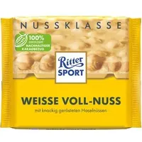 Ritter Sport Ritter-Sport Tafelschokolade Weisse Voll-Nuss, 100g