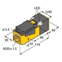 Turck Sensor bündig PNP, Wechsler BI15U-CP40-VP4X2