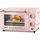 Woltu Minibackofen 10 Liter, 650 Watt Toasterofen, Kleiner elektrischer Backofen, 100-230 °C, 60 Min, Ober- und Unterhitze, mit Backblech Grillrost Entnahmegriff, Rosa