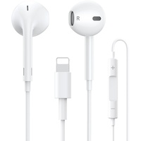 iPhone-Kopfhörer, Mfi-Zertifiziert Kabelgebundener In-Ear-Kopfhörer mit Mikrofon und Lautstärkeregler Kabelgebundene Ohrhörer mit Geräuschunterdrückung, Kompatibel mit iPhone 14 Pro/13/12/SE/11/X/8/7