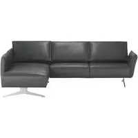 KOINOR Ecksofa Leder  Vineto ¦ grau ¦ Maße (cm): B: 272 H: 83 T: 207