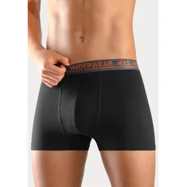 H.I.S. Boxershorts unifarben schwarz S 4er Pack