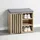 KESPER Schuhschrank 51,5 x 48 x 29,5 cm Sonoma Eiche/Grau mit Sitzkissen