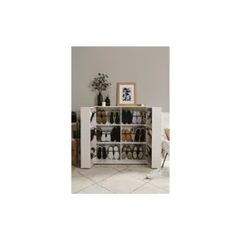 Finori Schuhschrank 100 x 110 x 34 cm weiß / weiß