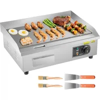 Vevor Elektrogrill gewerbliche Grillplatte 3200 W 50-300 °C grau
