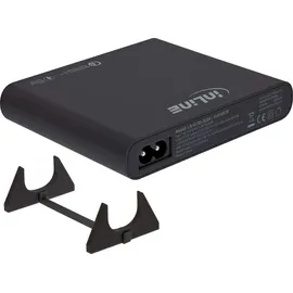 InLine USB Netzteil, GaN Ladegerät, 4-Port, 2x USB-C + 2x USB-A, 120W, schwarz