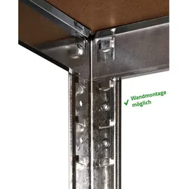 Ondis24 Steckregal Metall 70 x 30 x 149 cm Silber