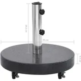 vidaXL Sonnenschirmständer Granit 22/25/30kg Schirmständer Ständer Mit 4 Rollen