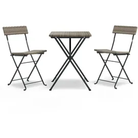 vidaXL Bistroset 3-tlg. Grau
