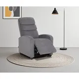 Home affaire Relaxsessel BERVILLE, TV-Sessel, Ruhesesel mit Schlaffunktion, Webstoff, Liegesessel mit manueller Relaxfunktion grau