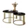 lookway LORI Gold/Schwarz Glas 70 x 47 cm
