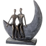 Casablanca by Gilde Dekofigur »Skulptur Moon« (1 St), Dekoobjekt, Höhe 24 cm, Pärchen, mit Spruchanhänger, Wohnzimmer