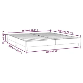 vidaXL Boxspringbettgestell 160 x 200 cm Dunkelblau