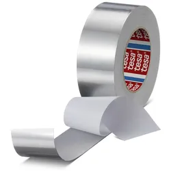 tesa 60652 50mmx50m, silber-matt, mit Papier-Abdeckliner