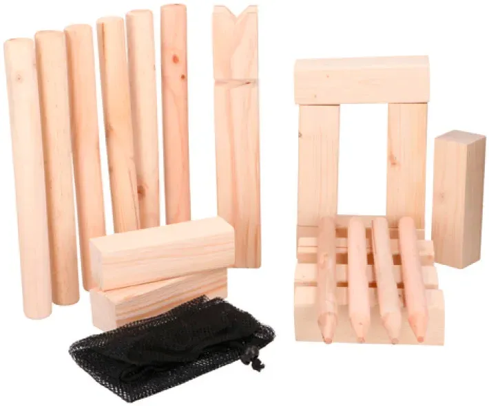Eddy Toys Kubb-Wurfspiel aus Holz ab 6 Jahre