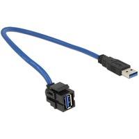 Delock Keystone USB3.0 A Buchse - USB3.0 A Stecker 250 Kabel