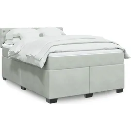 vidaXL Boxspringbett 140 x 200 cm Hellgrau