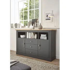 OTTO home Westminster S 150 x 96 x 41 cm Dunkelgrau / Wotan Eiche