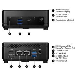 MSI Cubi 5 Mini-PC Intel Core i7 4,7 GHz 16 GB RAM 256 GB SSD Windows 11
