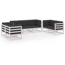 vidaXL Modell 14 Loungeset Kiefer weiß