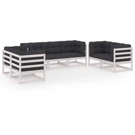 vidaXL Modell 14 Loungeset Kiefer weiß