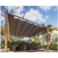 Paragon Outdoor Pavillon-Pergola Florida-Florenz aus Metall Gartenpavillon Gartenhütte Fußboden nicht vorhanden Gartenlaube Flachdach