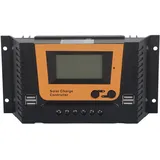 30 A MPPT Solarladeregler, 12 V/24 V/36 V/48 V Intelligenter Regler, Ladesteuerung, mit Zwei USB-AnschlüSsen, LCD-Digitalpanel FüR Batterie