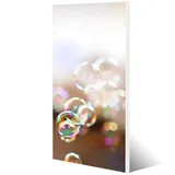 banjado Magnettafel 37x78cm Magnetwand Weiß Aus Metall Magnetpinnwand Pinnwand Inkl. 4 Magnete Motiv Seifenblasen