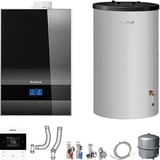 Buderus GB192i.2 Logaplus Gas-Brennwert Paket W50 schwarz mit Regelung BC400, RC220 und Warmwasserspeicher S120 - 25 kW - 7739621194