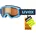 4012 blue, - Skibrille für Kinder - konstrastverstärkend - vergrößertes, beschlagfreies Sichtfeld - blau - one size