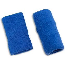 Schweißband aus Baumwolle - Handgelenkband - 11 cm blau 11 CM