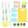 euryung Kindermesser - 17 teiliges Kindersicheres Küchenmesser für Echtes Kochen mit Holzmesser, Schneidebrett | BPA-frei, Kinderfreundlich Lernmesser, Montessori Messer, Kinder Schneidemesser ab 2 jahre