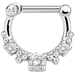 Nasenpiercing ADELIA ́S "Piercing  Nasenpiercing", Damen, silber, Silber 925 (Sterlingsilber), modisch, Piercings, mit 316l Stahlstab als Verschluss Clicker