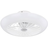 GLOBO 3-Stufen 30 cm LED Deckenventilator weiß