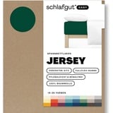 schlafgut Easy Jersey 90 x 200 - 100 x 200 cm green deep