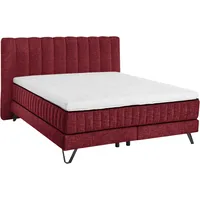 Set One by Musterring Boxspringbett "Baldwin", rot, B:202cm L:212cm,