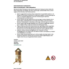 Kobolo Insektenhotel Insektenhaus HONEY aus verschiedenen Materialien