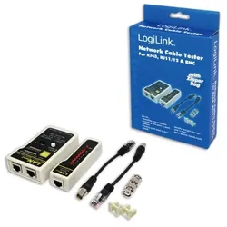 LOGILINK Netzwerk Kabeltester RJ-11/RJ-12/RJ-45/BNC