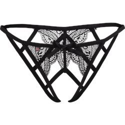 Miamor Crotchless Panties, schwarz, S/M